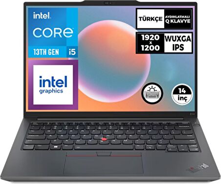 Lenovo ThinkPad E14 Gen 5 Intel Core i5-1335U 16GB 512GB SSD 14" Wuxga Freedos Taşınabilir Bilgisayar 21JLS1XJTX
